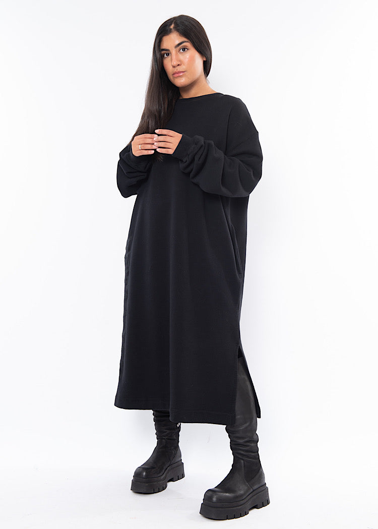 SORT AARHUS SWEATSHIRT DRESS