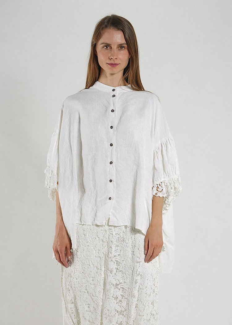 PRE-ORDER RUNDHOLZ DIP BLOUSE *LINEN FOG* (Shown in SEAFOAM FOG)