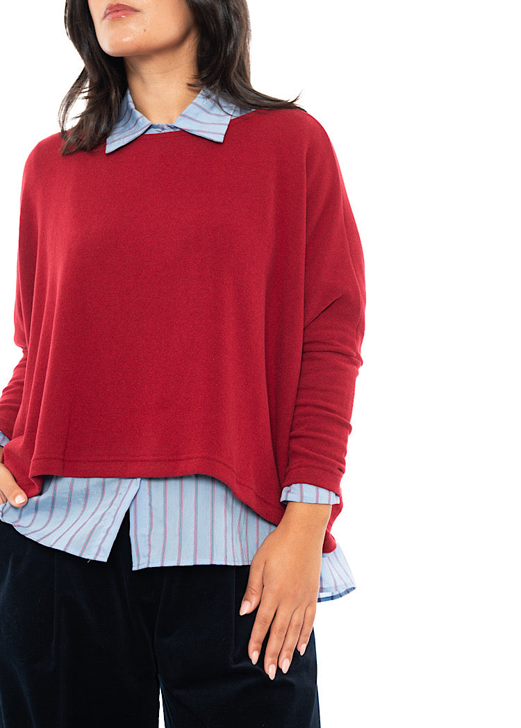 SIGNATURE COTTON-FLEECE KIRA PULLOVER