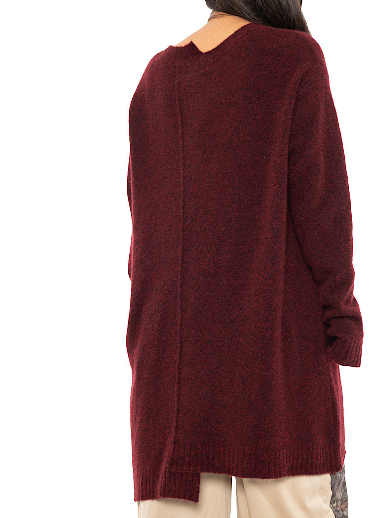 BRUSHED MÉLANGE KNITTED TUNIC