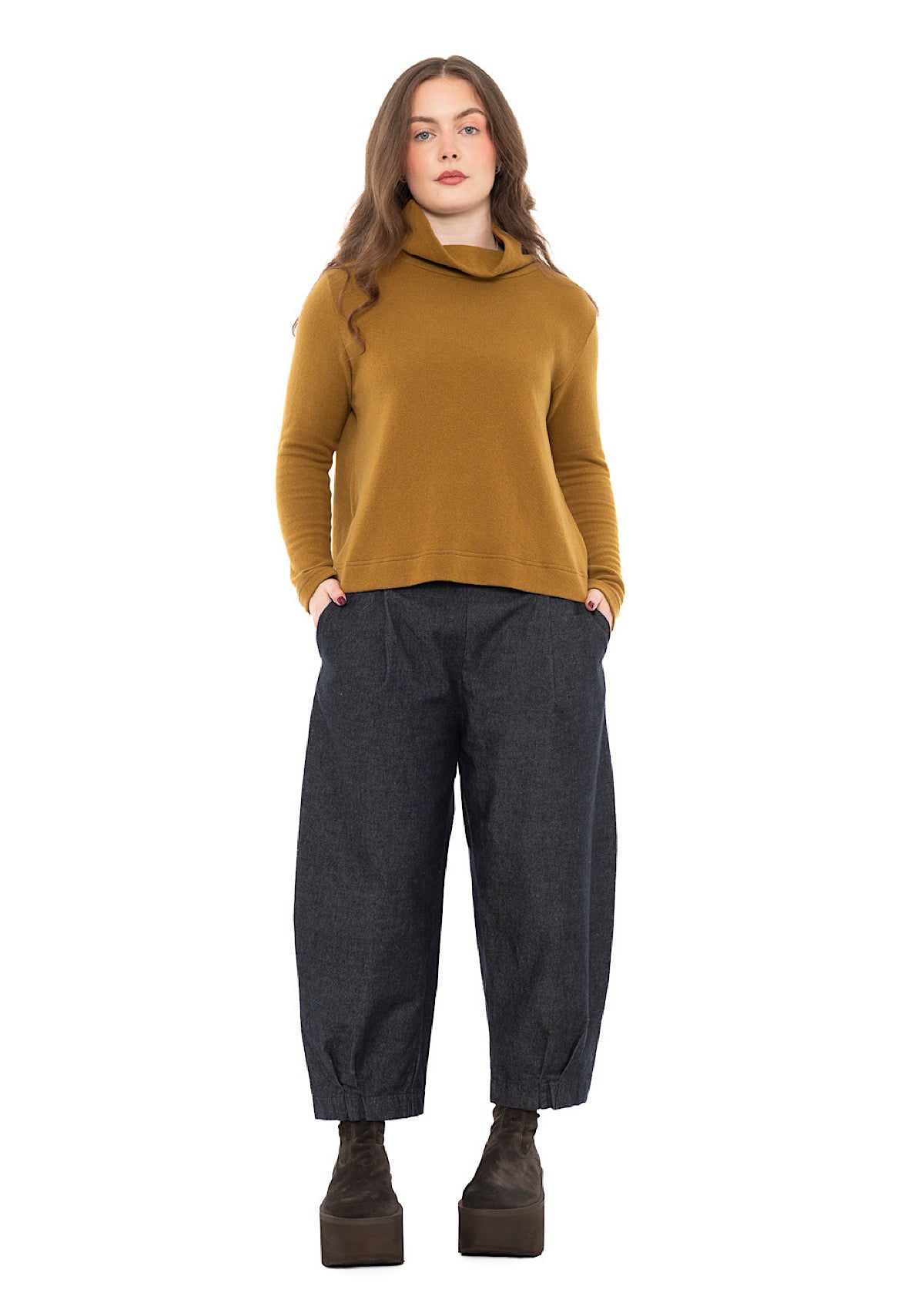 COTTON-FLEECE LYDIA PULLOVER