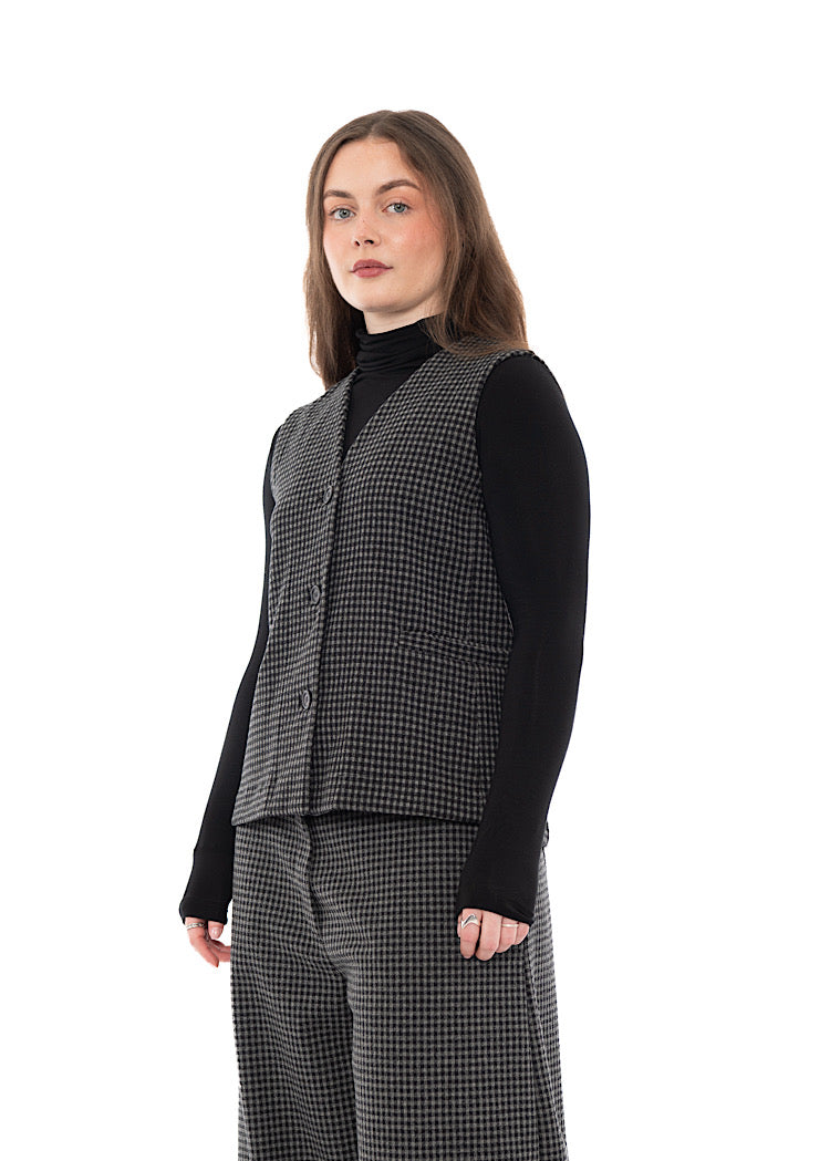 MICRO-CHECK GENNY WAISTCOAT
