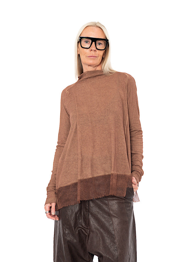 RELAXED NETTED HEM T-SHIRT