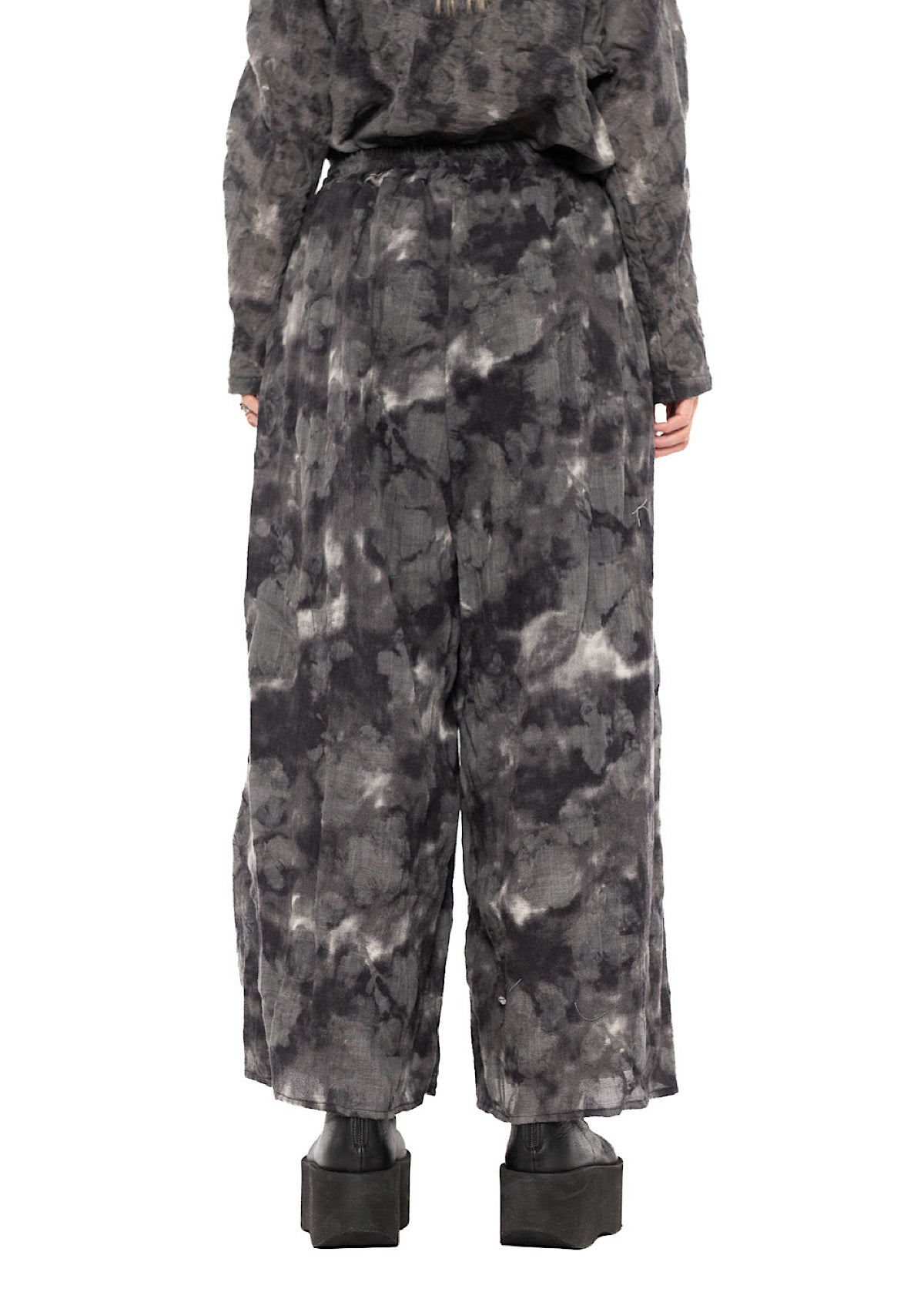 TEXTURED WIDE LEG TROUSER