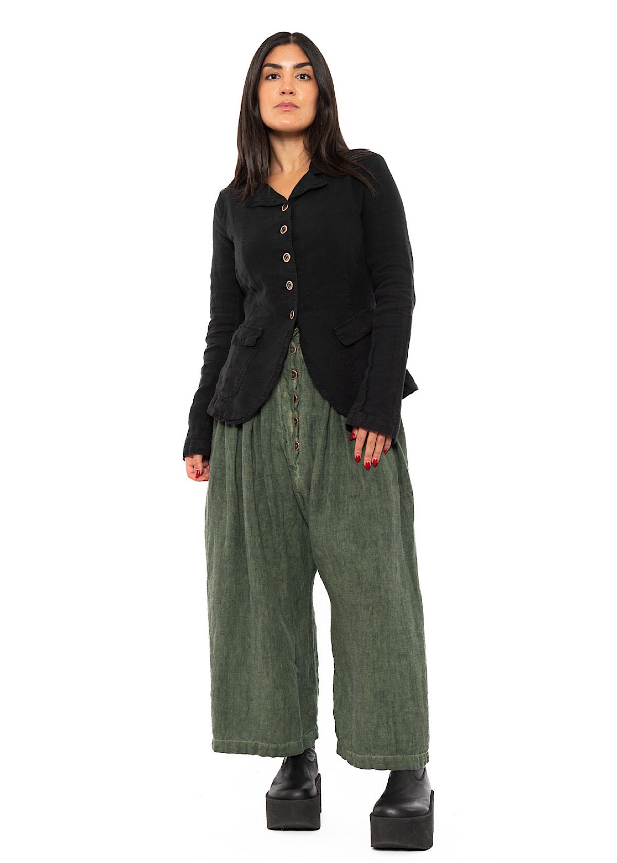 WINTER LINEN WIDE-LEG TROUSER