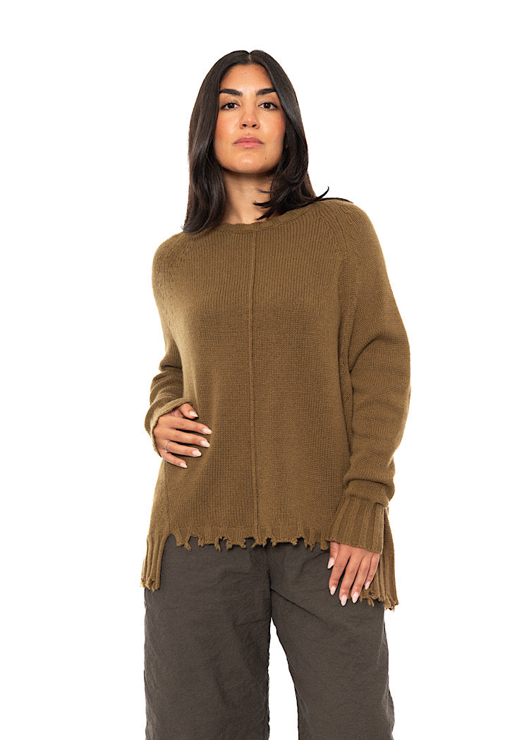 RELAXED CASHMERE-MIX KIARA PULLOVER