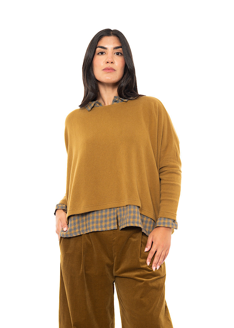 SIGNATURE COTTON-FLEECE KIRA PULLOVER