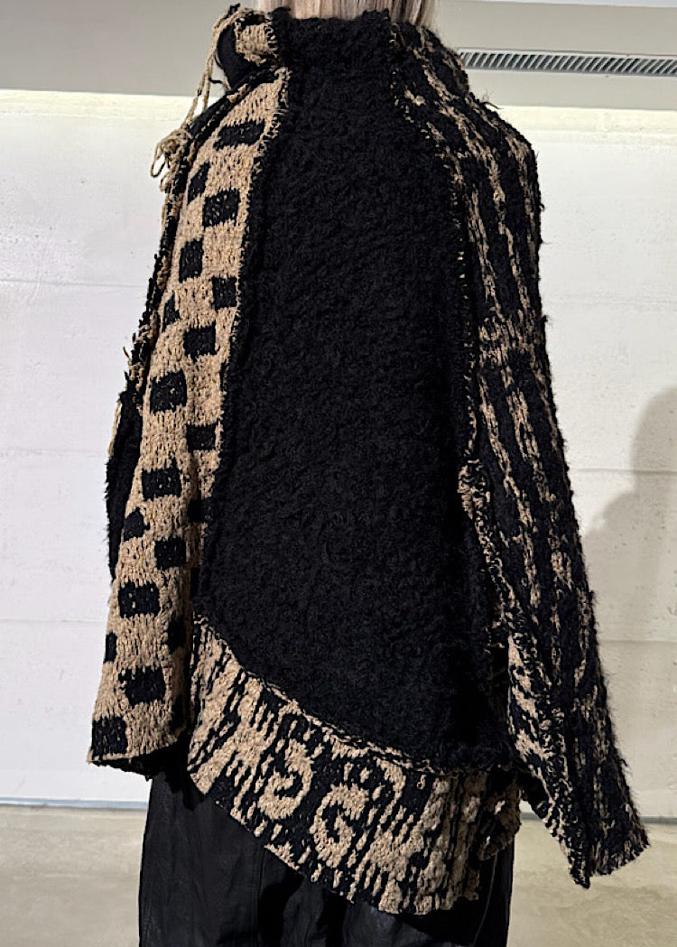 OVERSIZED TAPESTRY KNIT PULLOVER
