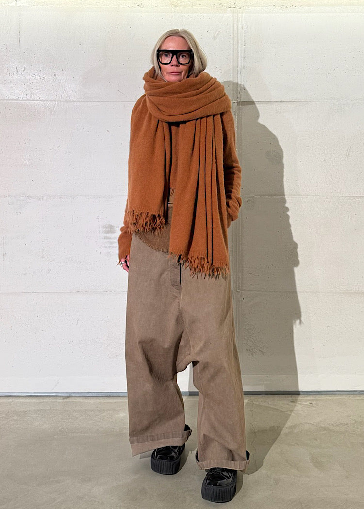 BRUSHED FOX-WOOL SCARF