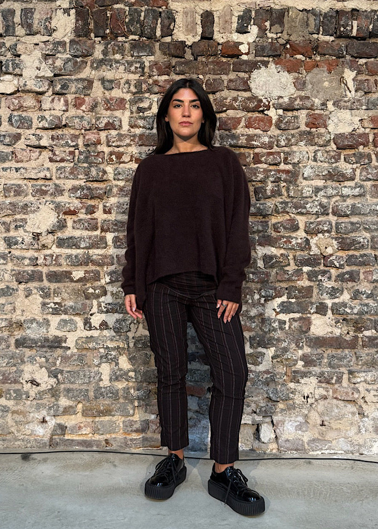 TAPERED PINSTRIPE STRETCH TROUSER