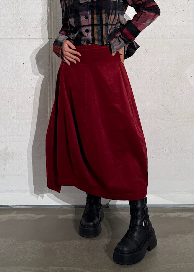 CL STRETCH-VELVET BALLOON SKIRT