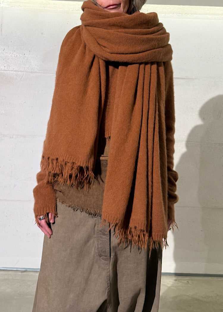 BRUSHED FOX-WOOL SCARF