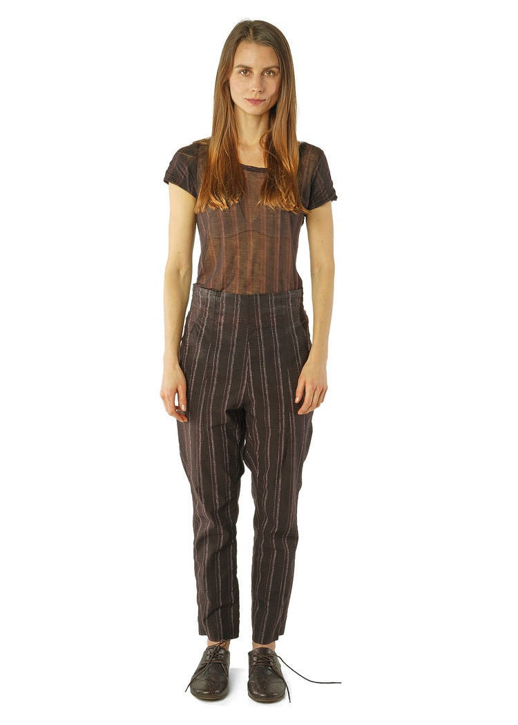 TAPERED PINSTRIPE STRETCH TROUSER *UMBRA CLOUD* (SHOWN IN PURPLE CLOUD STRIPE)