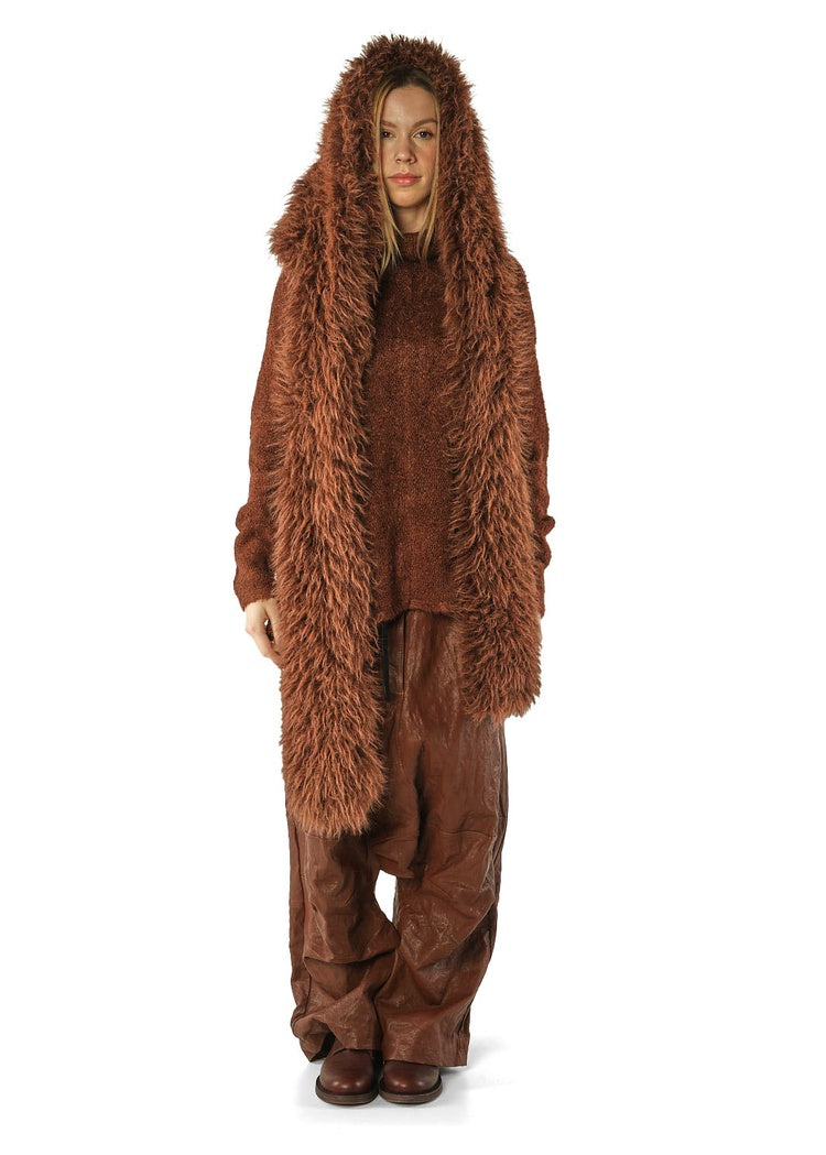 FAUX FUR HOOD