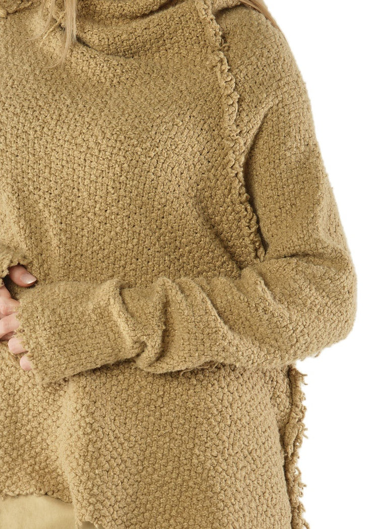 BOUCLÉ SILK-WOOL PULLOVER