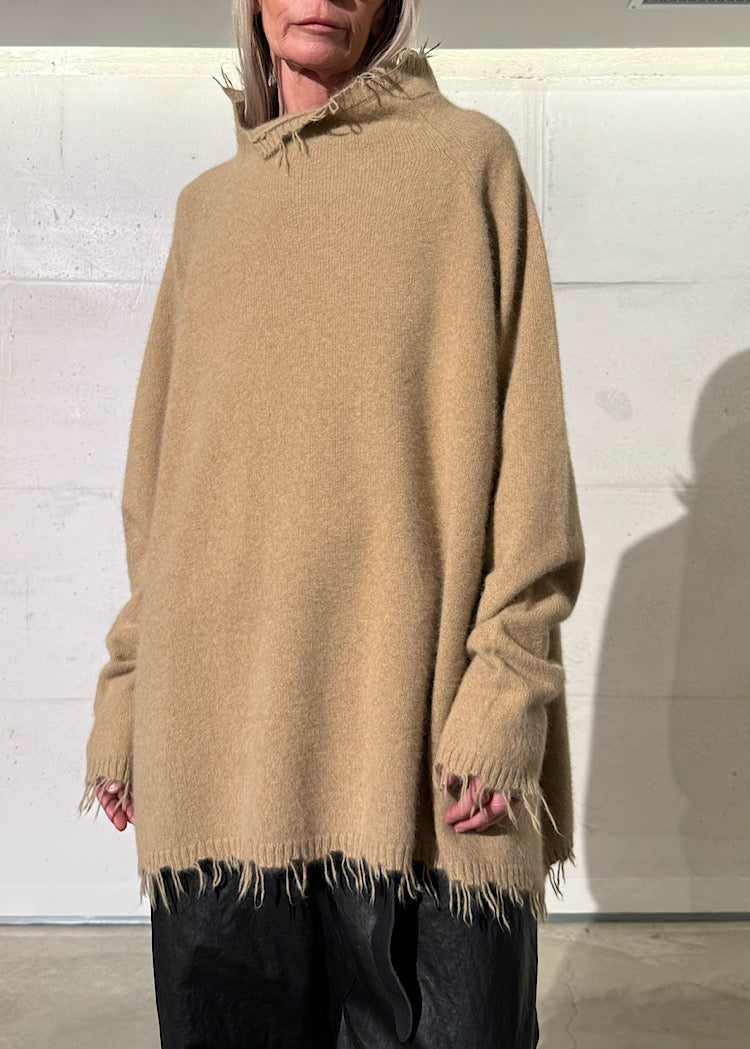 BRUSHED FOX-WOOL TUNIC