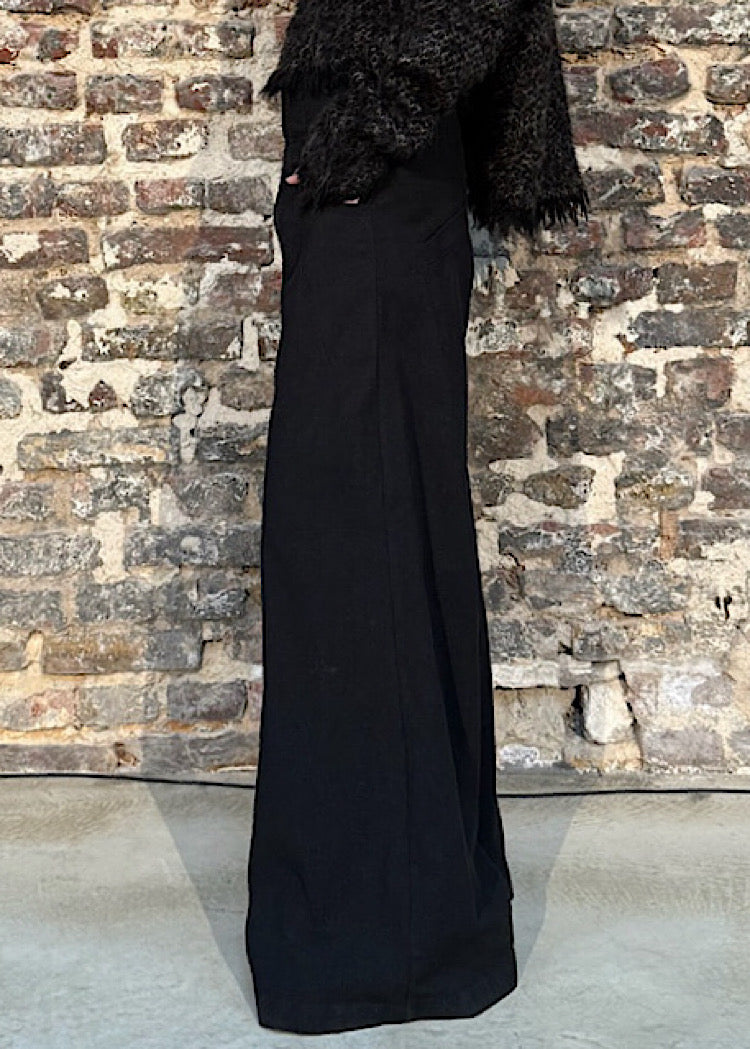 FLARED COTTON-STRETCH TROUSER