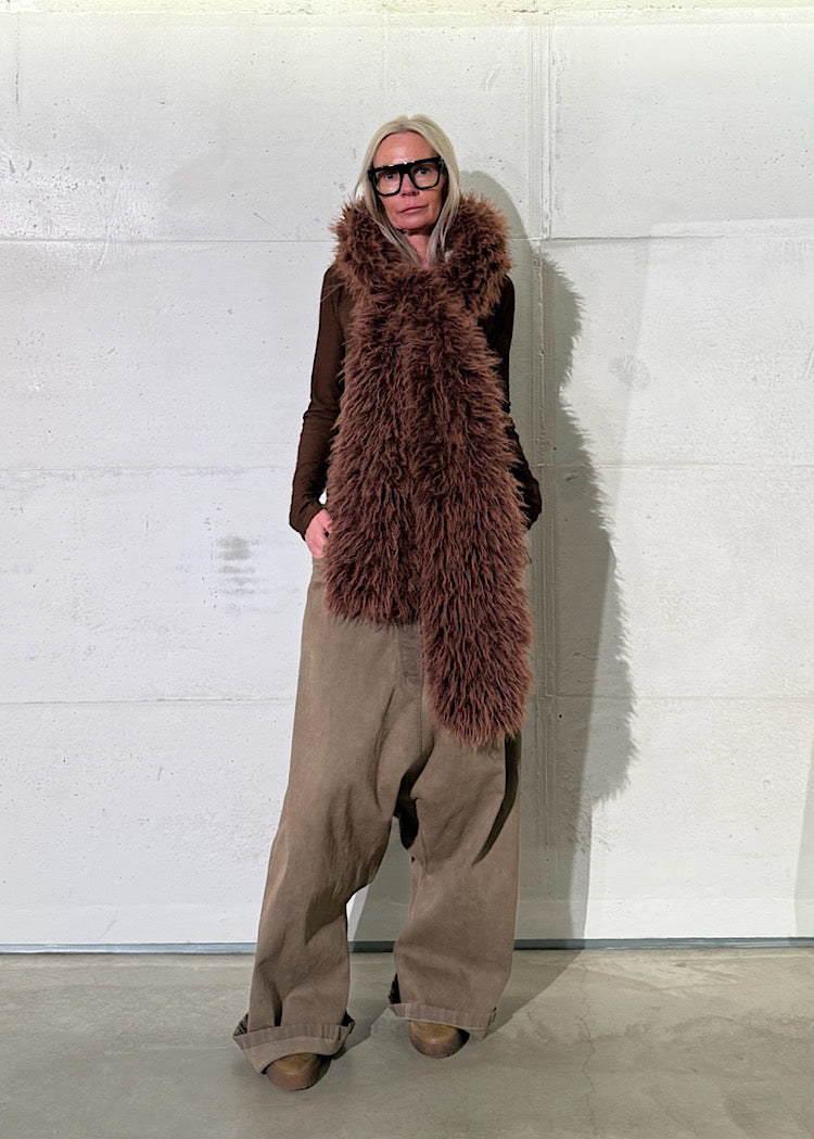 FAUX FUR HOOD
