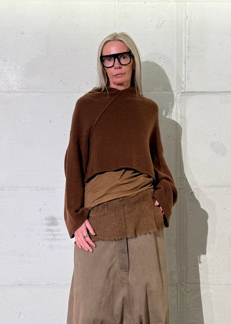 CROPPED MERINO-YAK PULLOVER