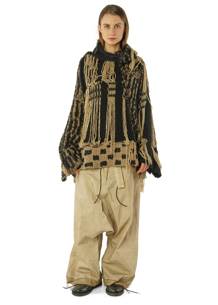 CL OVERSIZED TAPESTRY KNIT PULLOVER