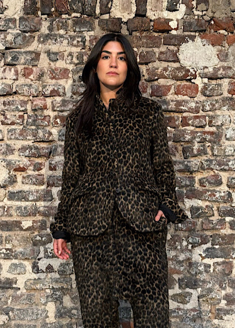 CL TAILORED FAUX FUR LEOPARD PRINT JACKET
