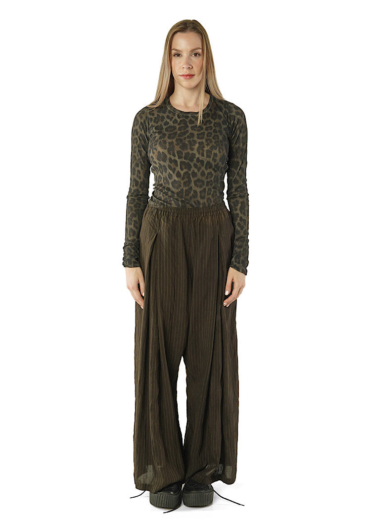 PALAZZO VISCOSE-SILK TROUSER