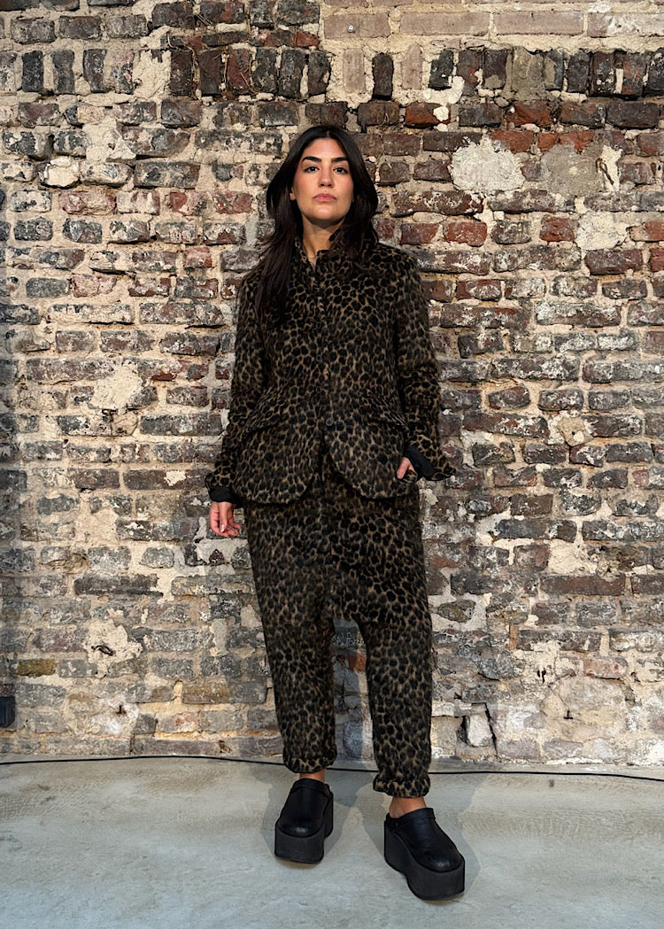 CL TAILORED FAUX FUR LEOPARD PRINT JACKET