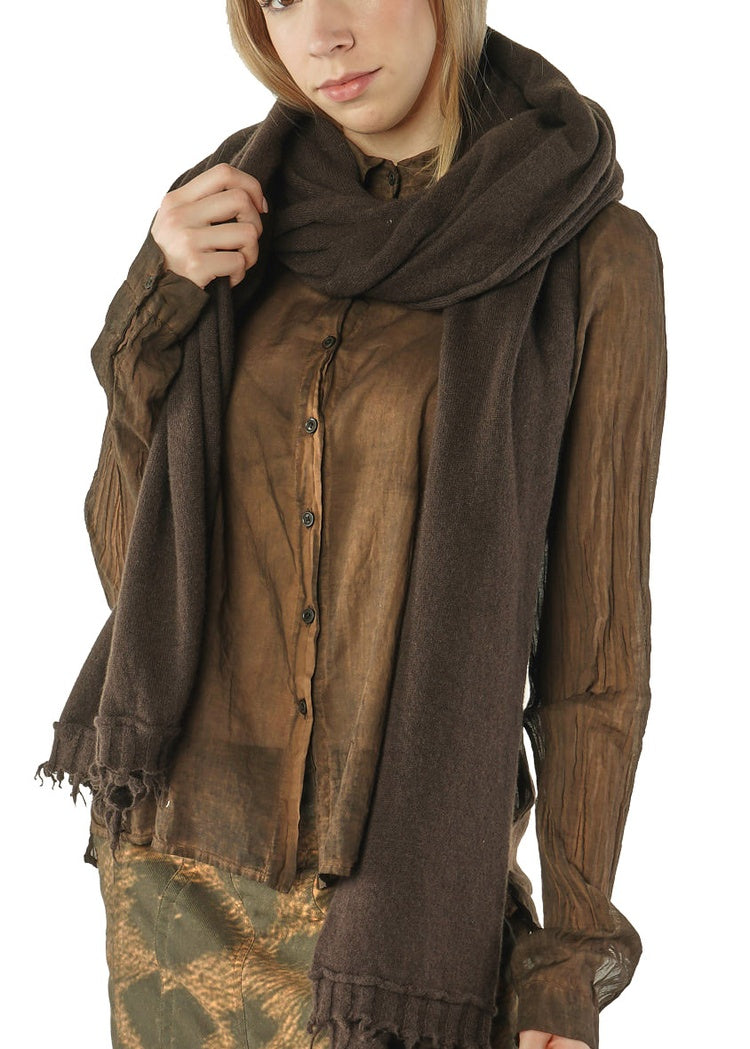 FRINGED CASHMERE SCARF