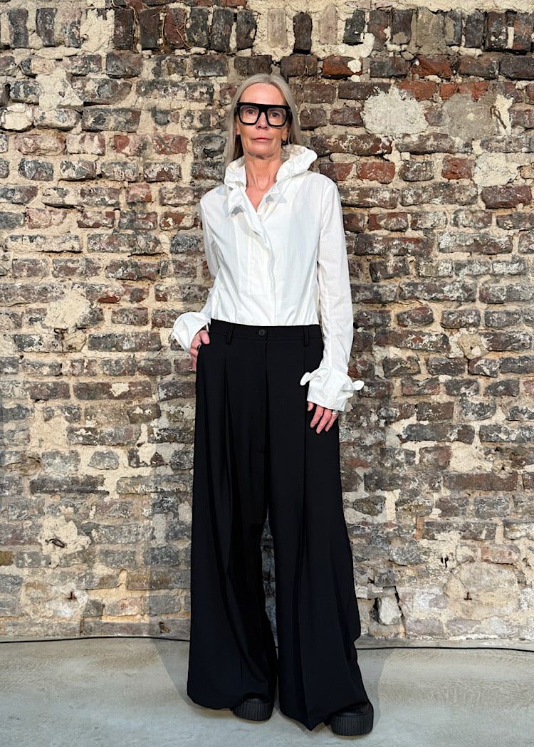 DROP-CROTCH VIRGIN WOOL TROUSER