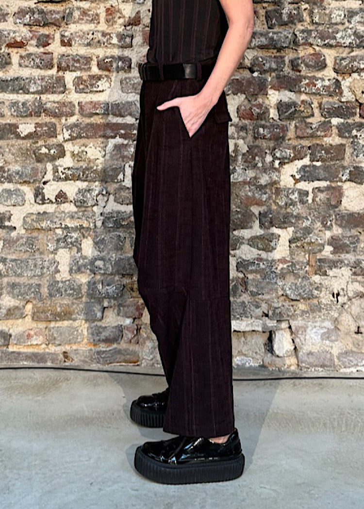 CL CROPPED WIDE-LEG COTTON-WOOL TROUSER