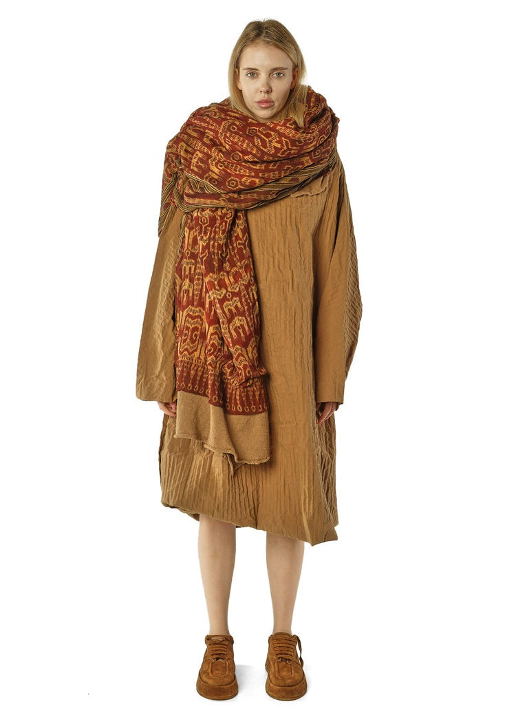 CL PRINTED MODAL-WOOL KNIT SCARF
