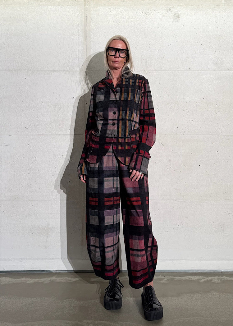 CL HERITAGE CHECK BALLOON TROUSERS