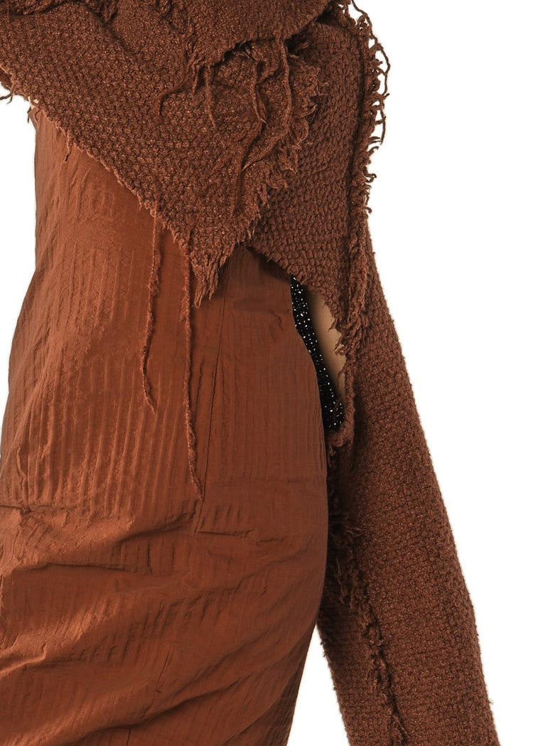 CROPPED BOUCLÉ SILK-WOOL PULLOVER