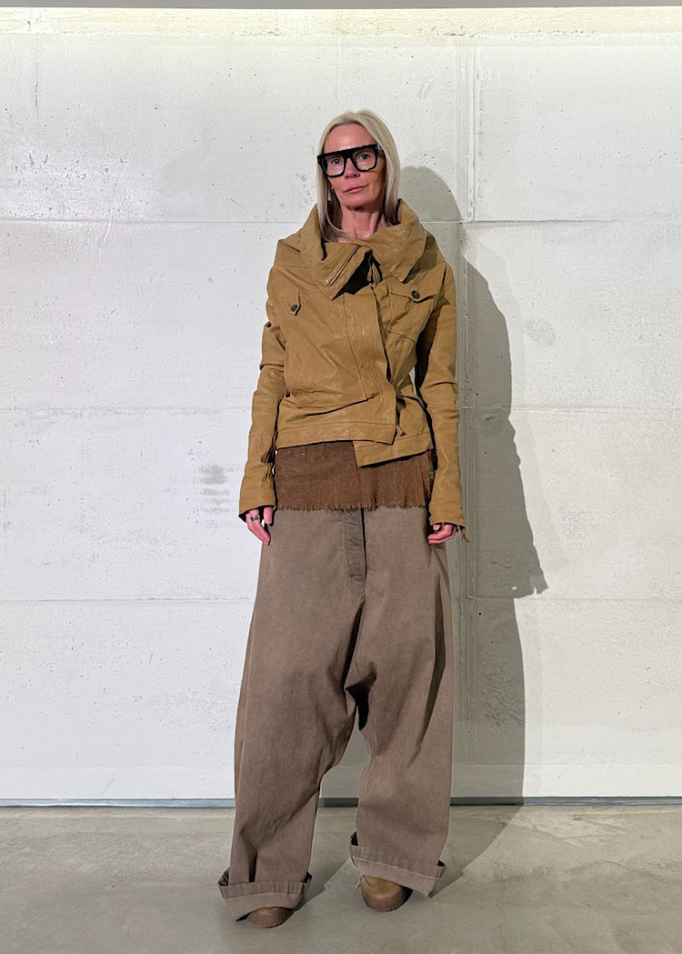 CL SCULPTURAL LAMB LEATHER JACKET