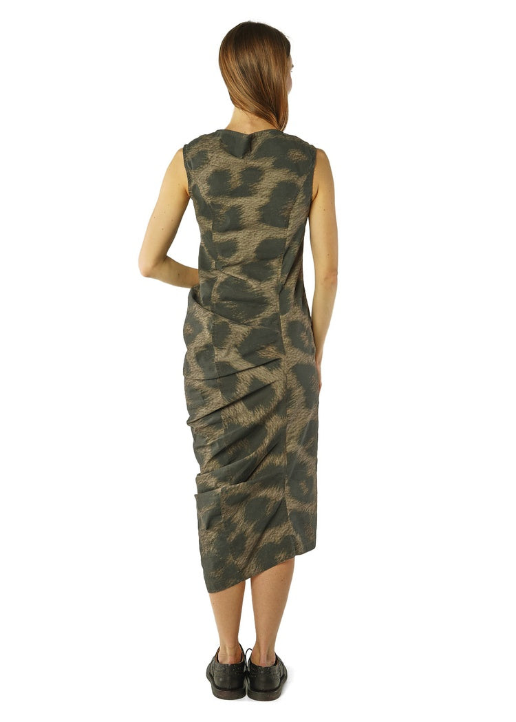 TWISTED DRAPE TECHNO DRESS