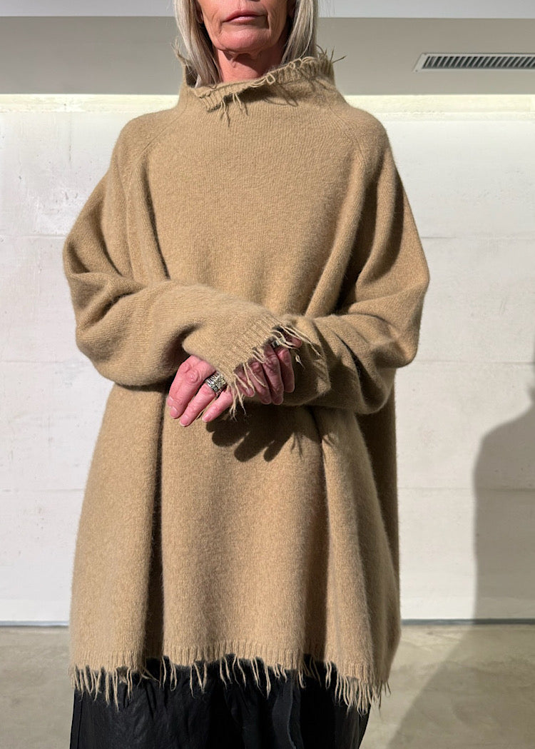 BRUSHED FOX-WOOL TUNIC