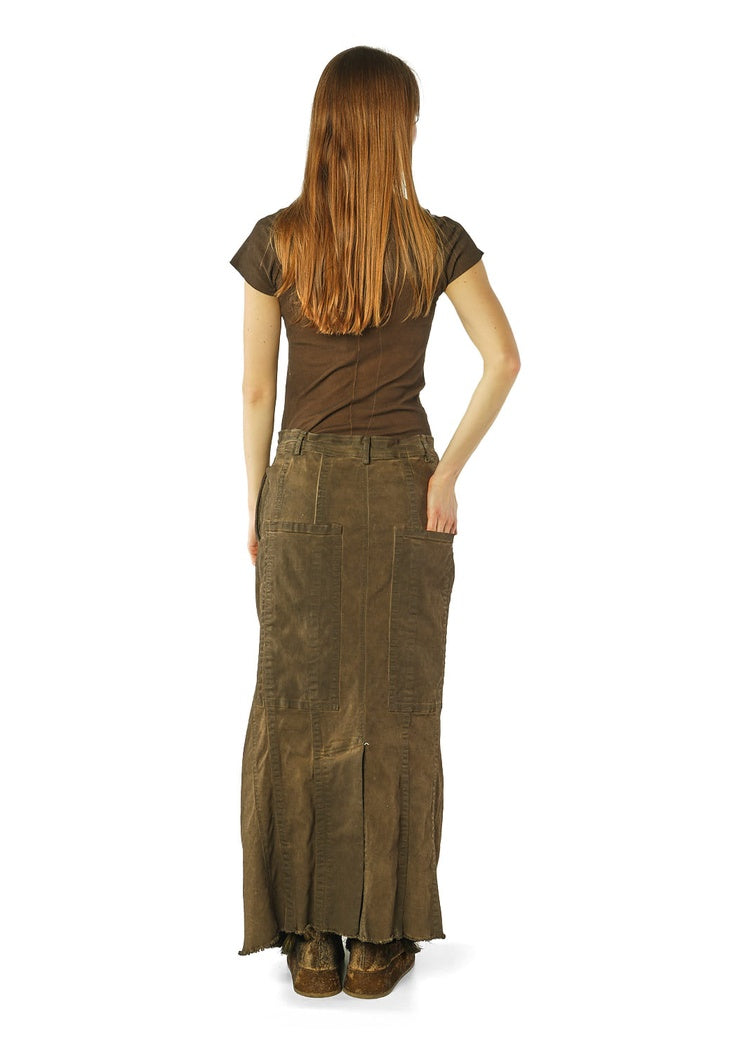CL PATCH-POCKET DENIM SKIRT
