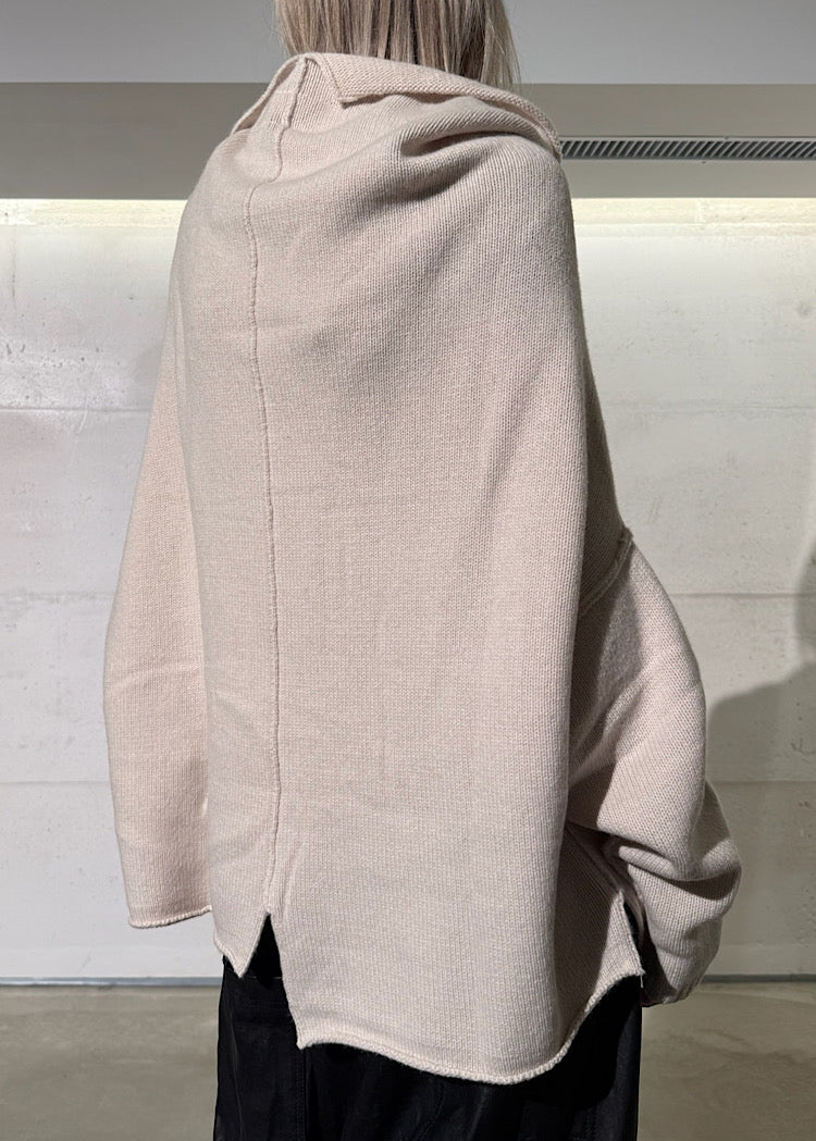 MERINO-YAK FUNNEL NECK PULLOVER