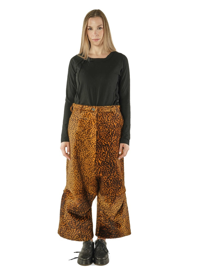 SCULPTURAL LEO LEATHER TROUSER