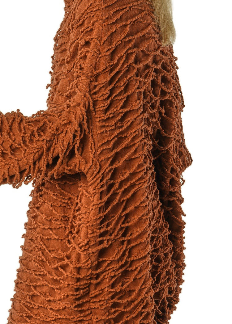 LADDERED SOFTFELT WOOL TUNIC