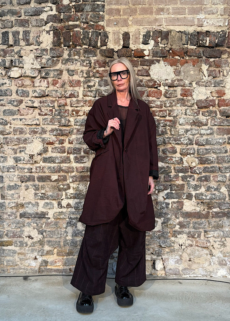 CL DRAPED VISCOSE-SILK JACKET