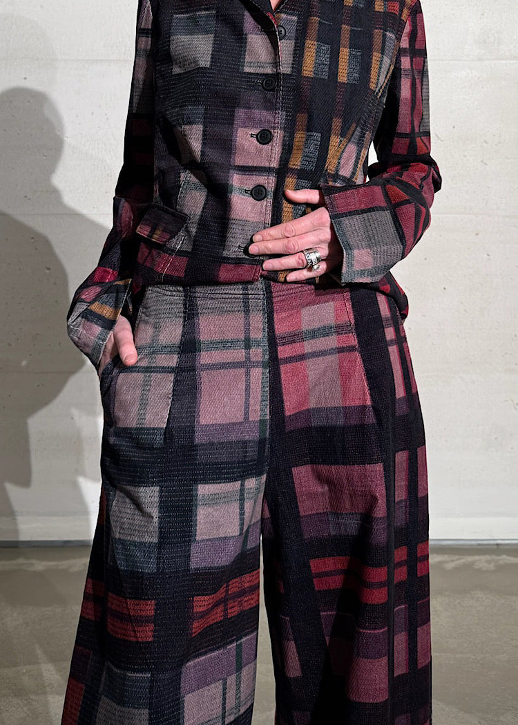CL HERITAGE CHECK BALLOON TROUSERS