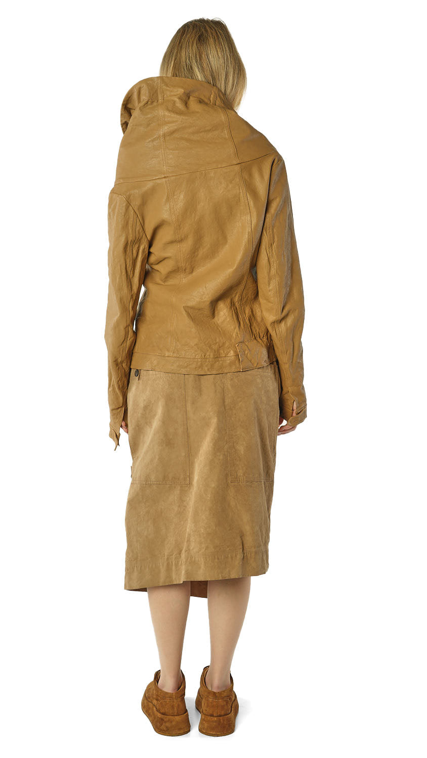 CL SCULPTURAL LAMB LEATHER JACKET