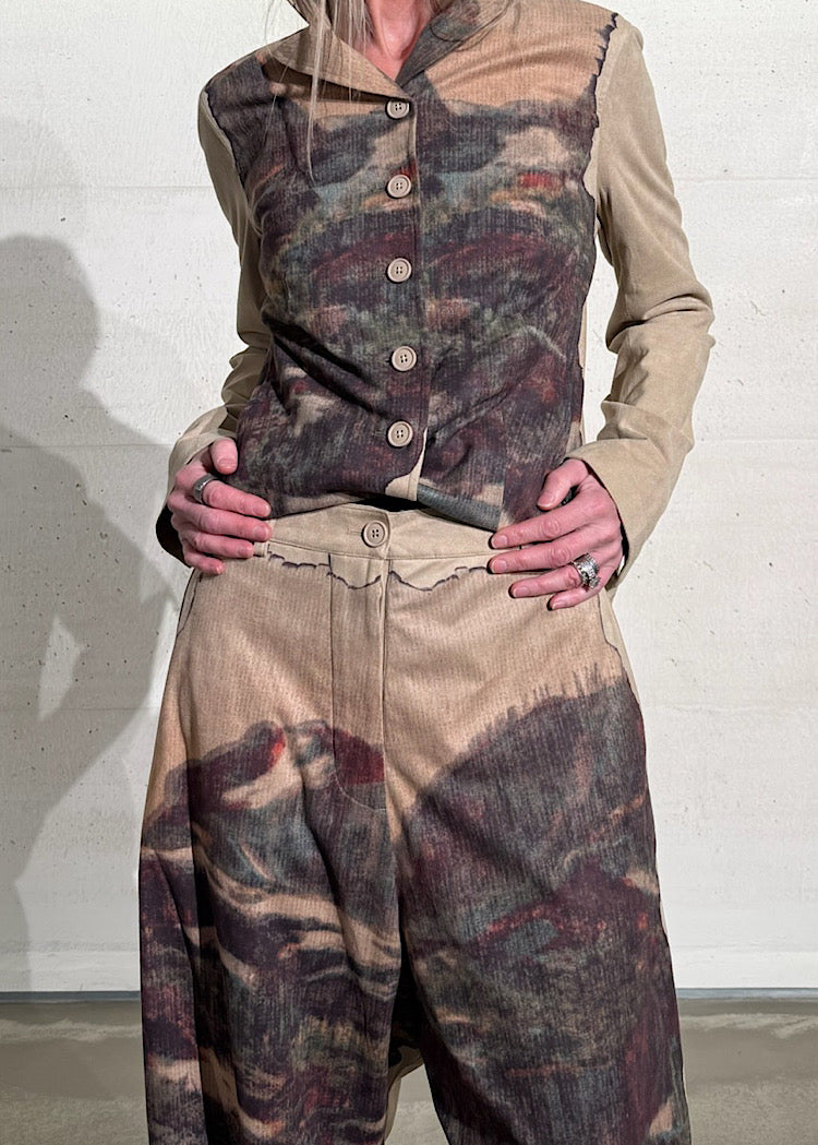 LANDSCAPE PRINT WIDE LEG TROUSER