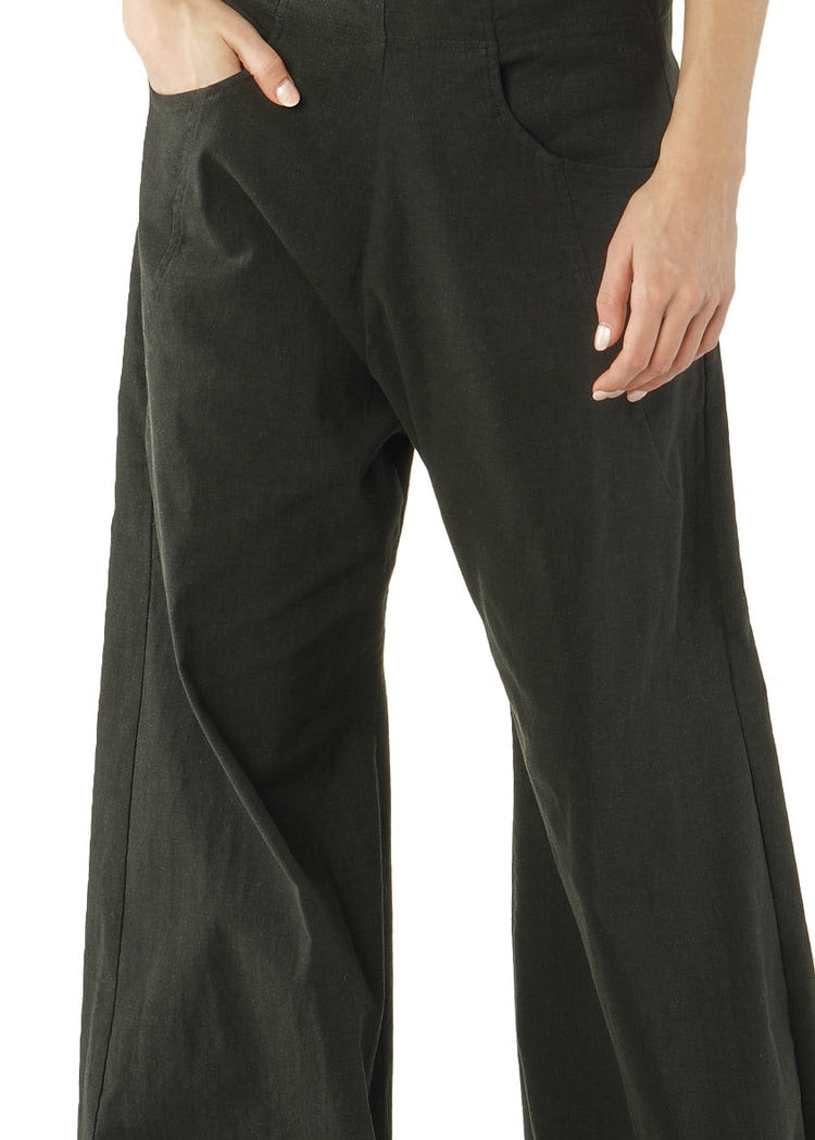 FLARED COTTON-STRETCH TROUSER