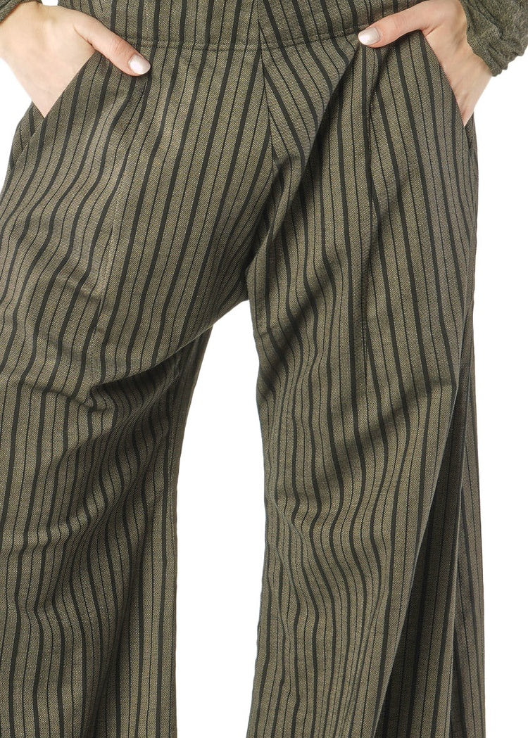FLARED STRIPE STRETCH TROUSER