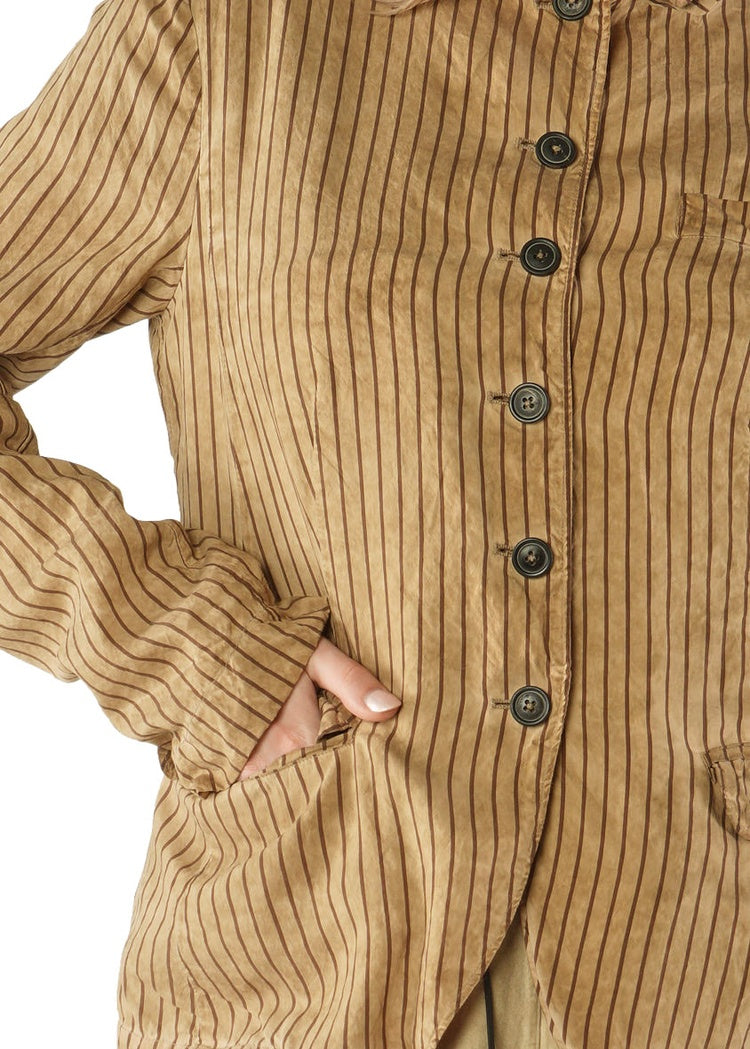 STRIPE VISCOSE-SILK JACKET