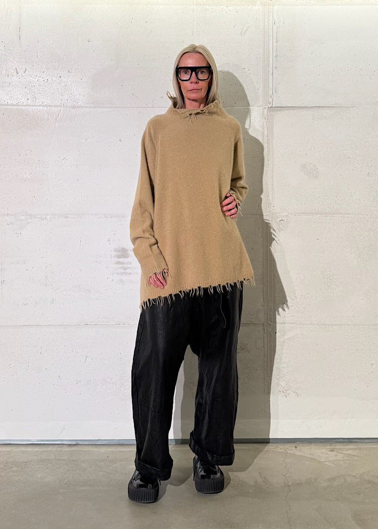 BRUSHED FOX-WOOL TUNIC