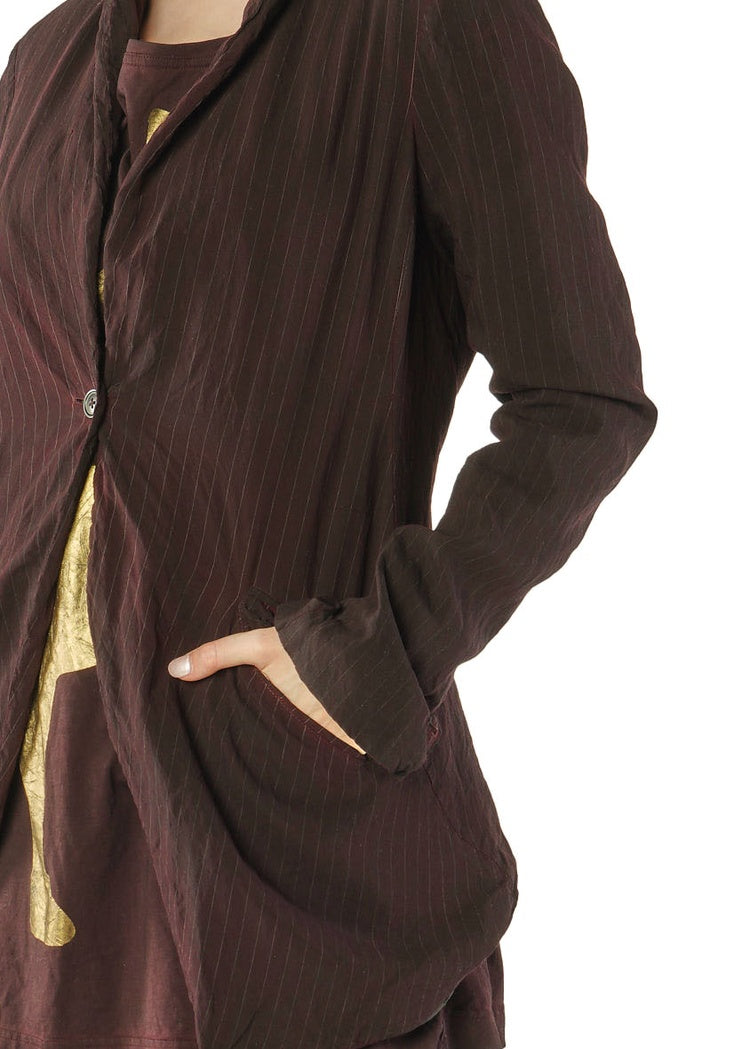 DRAPED VISCOSE-SILK JACKET