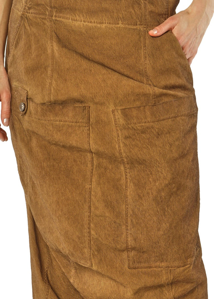 TAPERED STRETCH-TWILL SKIRT